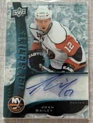 2009-10 Upper Deck Trilogy Ice Scripts Josh Bailey #IS-BA Auto Acetate Islanders